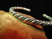 Vintage Twisted Silver Wire Cuff Small c.1960～