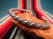 Vintage Twisted Silver Wire Cuff Small c.1960～