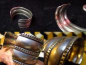 Ambrose Roanhorse Ingot Silver Wide Cuff Bracelet  c.1940