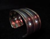 Ambrose Roanhorse Ingot Silver Wide Cuff Bracelet  c.1940