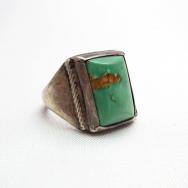 Antique Navajo Tourist Ring w/Square TQ c.1920