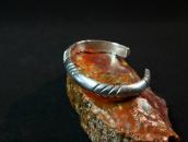 Vintage Navajo Filed Silver Half-Round Wire Cuff  c.1940～