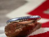 Vintage Navajo Filed Silver Half-Round Wire Cuff  c.1940～
