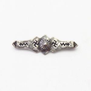【Ganscraft】Antique 卍 Stamped Small Pin in Coin Silver c.1930