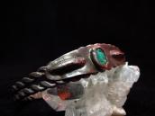 Antique NavajoTwistedwire Cuff Bracelet w/TQ  c.1920