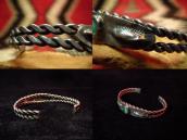 Antique NavajoTwistedwire Cuff Bracelet w/TQ  c.1920