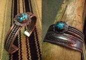 Vintage Twistedwire Cuff w/Blue Diamond TQ  c.1950