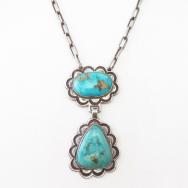 【GARDEN OF THE GODS】Antique Concho Dangle Necklace c.1935～