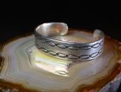 Historic Navajo Stamped Ingot Silver Cuff Bracelet  c.1890～