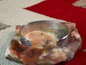 Historic Navajo Stamped Ingot Silver Cuff Bracelet  c.1890～