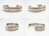 Historic Navajo Stamped Ingot Silver Cuff Bracelet  c.1890～
