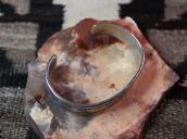 Historic Navajo Stamped Ingot Silver Cuff Bracelet  c.1890～