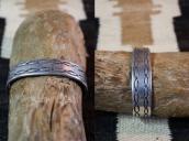 Historic Navajo Stamped Ingot Silver Cuff Bracelet  c.1890～