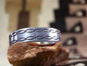 Historic Navajo Stamped Ingot Silver Cuff Bracelet  c.1890～