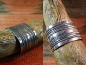 Atq Navajo Chiseled & Stamped Ingot Silver Wide Cuff c.1910～