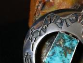 Vtg Hopi Water Serpent Overlay Naja Pendant Necklace c.1970～