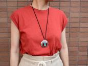 Vtg Hopi Water Serpent Overlay Naja Pendant Necklace c.1970～