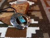 Vtg Hopi Water Serpent Overlay Naja Pendant Necklace c.1970～