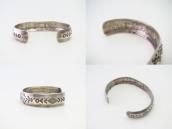 【Awa Tsireh】Historic Domed & Stamped Silver Cuff c.1930～