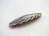 Attributed to【NAVAJO GUILD】Stamped Ingot Silver Pin  c.1940