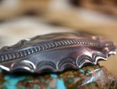 Attributed to【NAVAJO GUILD】Stamped Ingot Silver Pin  c.1940