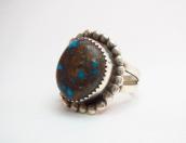Vintage Silver Ring w/Boulder Bisbee TQ  c.1970