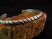 Vintage Navajo Engraving Silver Narrow Cuff c.1950