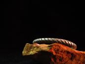 Vintage Navajo Engraving Silver Narrow Cuff c.1950