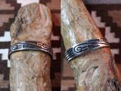 【Lawrence Saufkie】 Old Hopi Overlay Cuff Bracelet  c.1980～