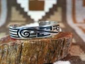 【Lawrence Saufkie】 Old Hopi Overlay Cuff Bracelet  c.1980～