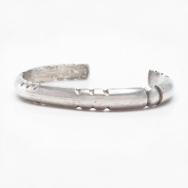 Vintage Navajo Filed Silver Half-Round Wire Cuff  c.1940～