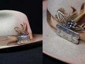 【U.S.NAVAJO 70 / NAVAJO GUILD】Vtg Stamped Silver Pin c.1941