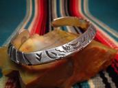 Vintage Stamp & Engraving TriangleWire Cuff c.1950