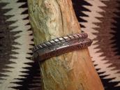 Vintage Stamp & Engraving TriangleWire Cuff c.1950