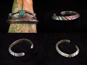 Vintage Stamp & Engraving TriangleWire Cuff c.1950