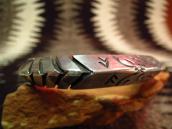 Vintage Stamp & Engraving TriangleWire Cuff c.1950