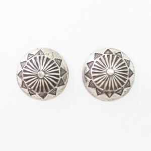 【Ike or Austin Wilson】Stamped Concho ClipOn Earrings c.1945～