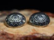 【Ike or Austin Wilson】Stamped Concho ClipOn Earrings c.1945～