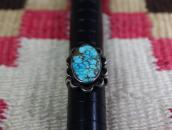 Vintage Navajo Silver Ring w/Gem Quality Turquoise  c.1940～