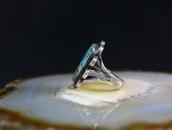 Vintage Navajo Silver Ring w/Gem Quality Turquoise  c.1940～