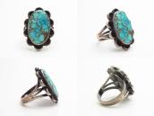 Vintage Navajo Silver Ring w/Gem Quality Turquoise  c.1940～