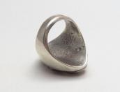 Vintage Zuni Snake Patched Ring w/Gem Grade Bisbee TQ c.1970