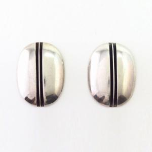 【Johnny Mike Begay】Tracks Style Pierced Earrings c.1965〜