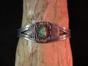 Antique Split Silver Cuff w/Cabochon Cut TQ c.1930