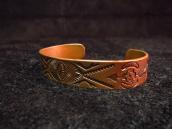 Antique Thunderbird & 卍 Stamped Copper Cuff c.1930