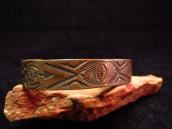 Antique Thunderbird & 卍 Stamped Copper Cuff c.1930