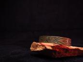 Antique Thunderbird & 卍 Stamped Copper Cuff c.1930