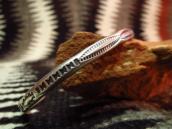 Vintage Navajo Stamped Silver Narrow Cuff c.1950