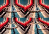 Vintage Navajo Stamped Silver Narrow Cuff c.1950
