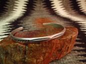 Vintage Navajo Stamped Silver Narrow Cuff c.1950